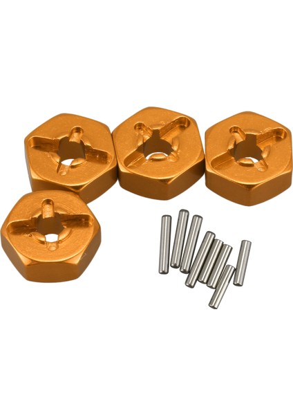 Alüminyum Alaşımlı 12MM Birleştirici Tekerlek Hub Hex Adaptörü Yükseltmeler Wltoys 144001 1/14 Rc Araba Yedek Parçaları, Sarı (Yurt Dışından)