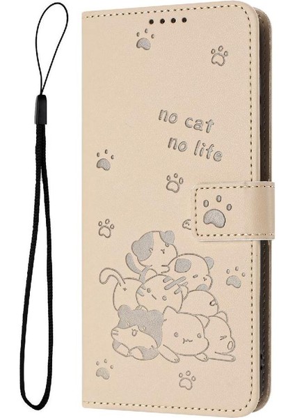 Samsung Galaxy Flip 5g Kart Tutucu Için Flip Case Kickstand Sevimli Kedi Cüzdan (Yurt Dışından) modelleri
