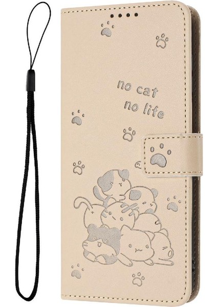 Samsung Galaxy Için Flip Case A52S 5g Sevimli Kedi Pu Deri Deri Cüzdan (Yurt Dışından)