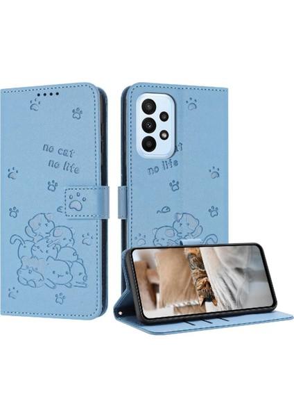 Samsung Galaxy Için Flip Case A52S 5g Sevimli Kedi Pu Deri Deri Cüzdan (Yurt Dışından)