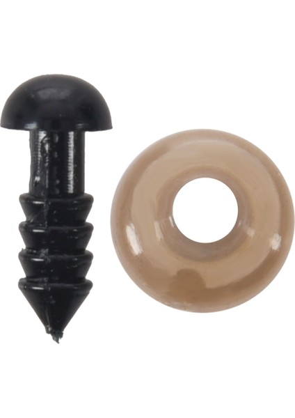 100 Adet 6mm Siyah Plastik Emniyet Göz Yıkayıcılar Teddy Oyuncak Gözler Kukla Bebek Zanaat (Yurt Dışından)