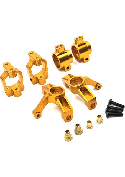 Metal Direksiyon Bloğu C-Hub'lar Arka Hub Taşıyıcı Seti Wltoys 104072 104001 104002 1/10 Rc Araba Yükseltme Parçaları, Sarı (Yurt Dışından)