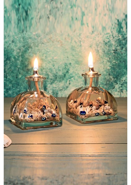 Imperiums Sea Shell Kokusuz Dekoratif Kandil Mum Seti – Filipin Mercan Kumu ve Deniz Kabuğu, 2'li 100 ml Taş Rengi fiyatları