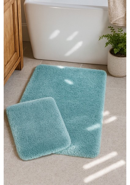 Yumuşacık Yıkanabilir Kaymaz Taban 2'li Set Banyo Paspası / Sheepline Koleksiyonu