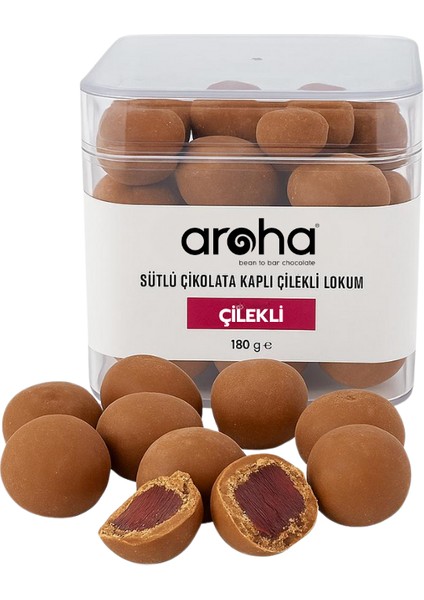 Sütlü Çikolata Kaplı Çilekli Lokum - 180 G