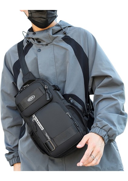 Göğüs Çantası Erkek Yeni Eğlence Seyahat Açık Büyük Kapasiteli Göğüs Çantası Omuz Slr Kamera Çantası Crossbody (Yurt Dışından)