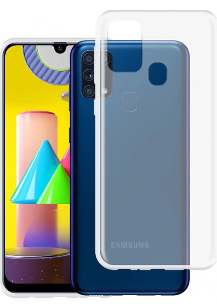 Samsung Galaxy M31 Kılıf Lüx Şeffaf Silikon Drstr