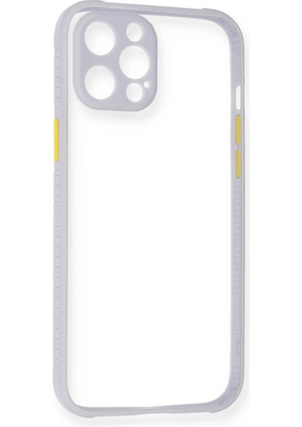 Iphone 12 Pro Kılıf Miami Şeffaf Silikon - Lila Drstr