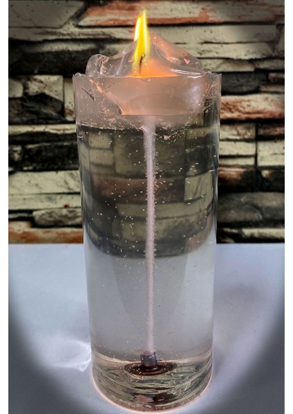 Beyaz ve Şeffaf Dekoratif Iki Adet Jel Mum, Şık ve Hoş Kokulu Tasarım modelleri