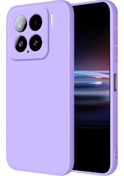 Adie Xiaomi 15 Pro Kılıf Lansman Içi Kadife Silikon Lila