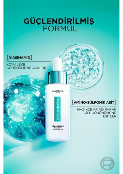 Bright Reveal ,güneş,yaşlanma Lekelerinde Etkili Koyu Leke Karşıtı Cilt Serumu 10% Niasinamid 2'li Set modelleri
