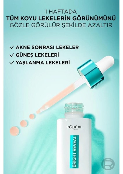 Bright Reveal ,güneş,yaşlanma Lekelerinde Etkili Koyu Leke Karşıtı Cilt Serumu 10% Niasinamid 2'li Set fırsatları