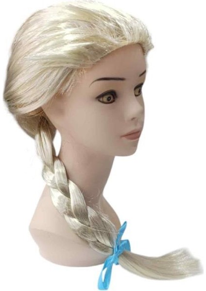 Platin Altın Dore Renk Karlar Ülkesi Elsa Frozen Peruğu Çocuk Boy modelleri