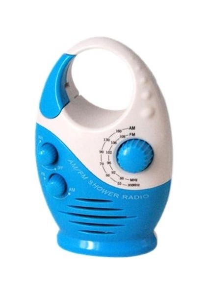 Am / Fm Radyo Taşınabilir Su Geçirmez Radyo Banyo Vantuz Kanca Up Radyo Şarj Edilebilir, Otomatik Arama Sinyali | Radyo (Yurt Dışından)