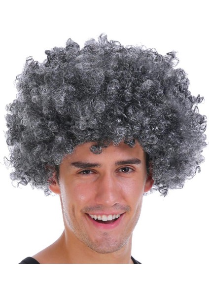 Nessiworld Gri Renk Kabarık Bonus Peruk Afro Takma Saç