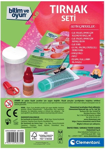 Nessiworld 64332 Bilim ve Oyun - Tırnak Seti +7 Yaş modelleri