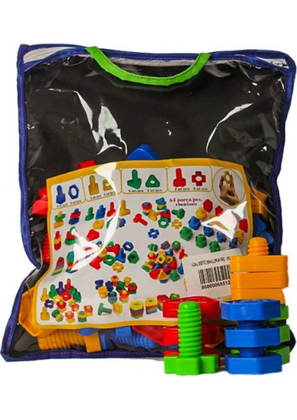 Nessiworld Vidalı Eğitici Şekiller 64 Parça modelleri