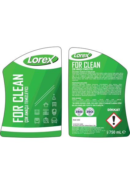 FOR CLEAN GENEL AMAÇLI TEMİZLEYİCİ modelleri