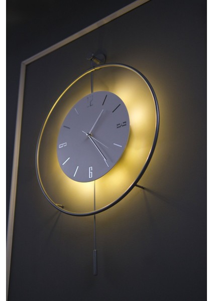 Mat Gri Kristal Seri Büyük Boy Duvar Saati, Pilli LED ile Modern Dekorasyon. fiyatları