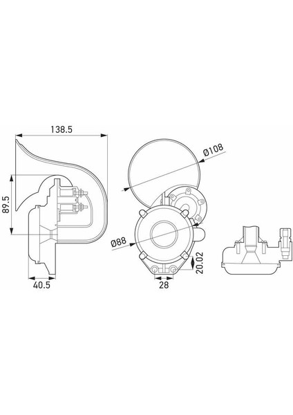 Pnömatik Korna 12-24V 400HZ 115 Dba 3PA013410-011 fırsatları