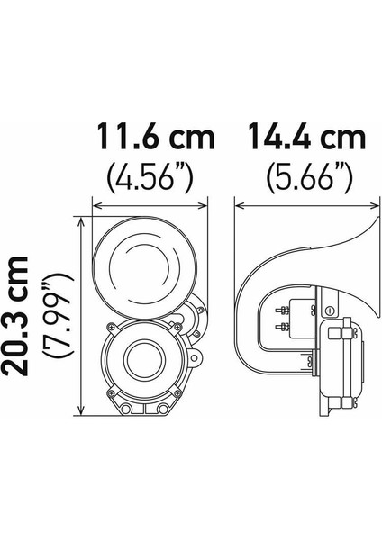 Pnömatik Korna 12-24V 400HZ 115 Dba 3PA013410-011 indirimleri