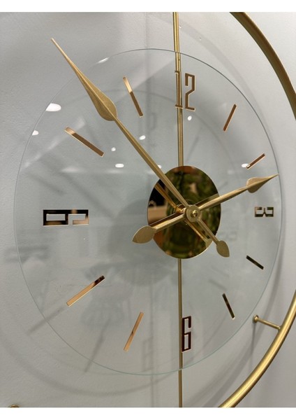 Şeffaf Cam, Metal Çerçeveli Modern Duvar Saati, Şık Dekorasyon Aksesuarı fiyatları