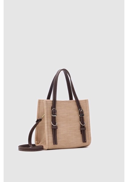 Wolf Hasır Kemer Detaylı Çapraz Çanta Krem fırsatları