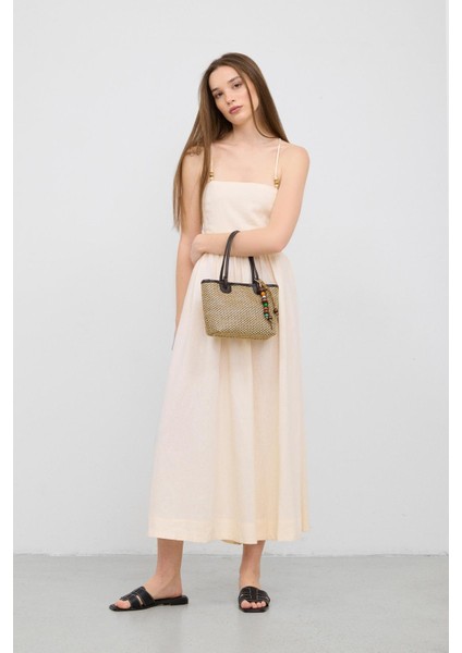 Roen Hasır Omuz Çantası Kahverengi fiyatları