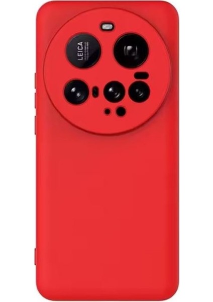 Adie Xiaomi 15 Ultra Kılıf Lansman Içi Kadife Silikon Kırmızı