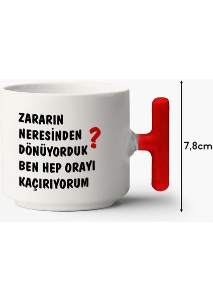 Zararın Neresinden Dönüyorduk T Kulplu Kırmızı Kupa fırsatları