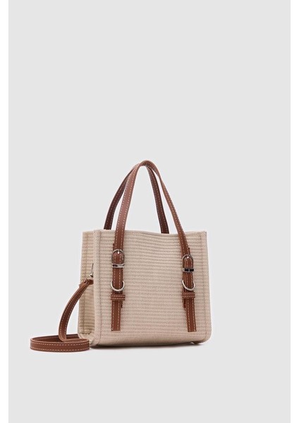 Wolf Hasır Kemer Detaylı Çapraz Çanta Bej modelleri