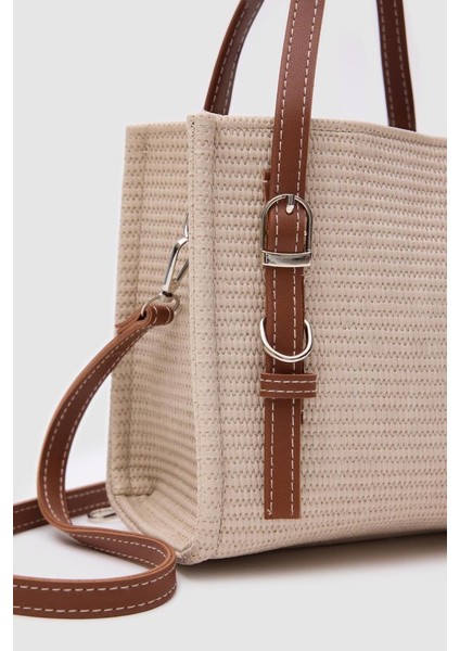 Wolf Hasır Kemer Detaylı Çapraz Çanta Bej fırsatları