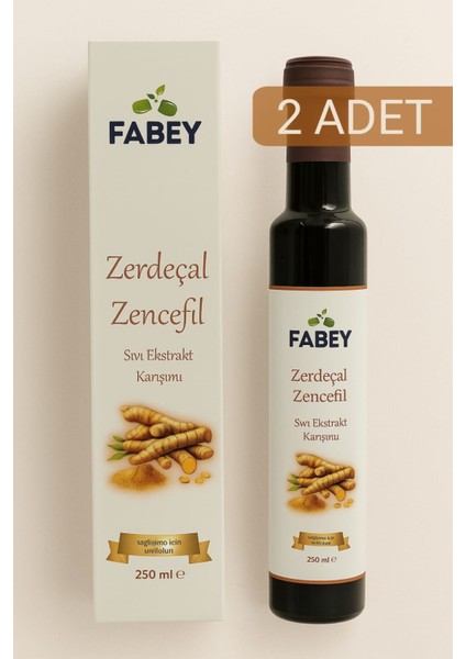 Zerdeçal & Zencefil Sıvı Ekstrakt Karşımı 250ML X2 Adet