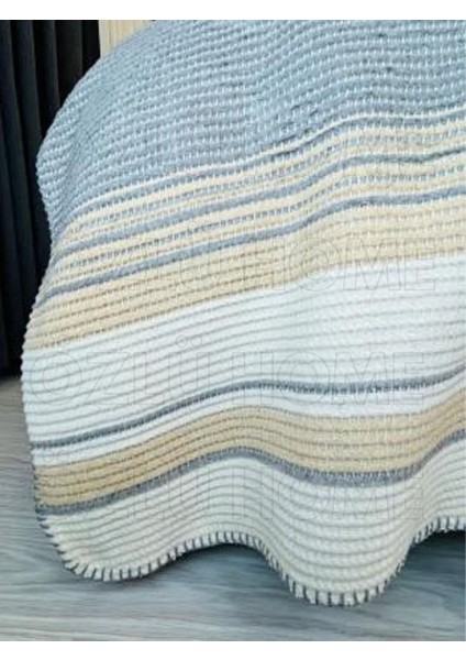 Pamuklu Koltuk - Çekyat Örtüsü 170X220 Alaca Bej Kaydırmaz Koltuk Şalı fırsatları