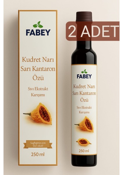 Kudret Narı & Sarı Kantaron Özü Sıvı Ekstrakt Karışımı 250ML x 2 Adet