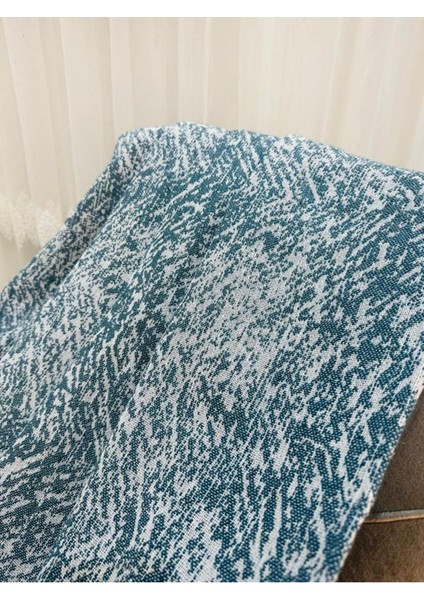 Lüks Pamuklu Koltuk-Çekyat Örtüsü Turkuaz Rengi 170X220 Çift Taraflı modelleri