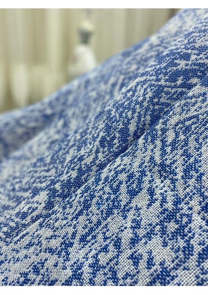 Lüks Pamuklu Koltuk-Çekyat Örtüsü 170X220 Saks Mavi Çift Taraflı Terletmez Kaymaz fiyatları