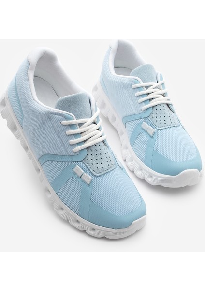 Kadın Sneaker Eva Taban Örgü Triko Koşu Ve Yürüyüş Spor Ayakkabı Renvis Mavi