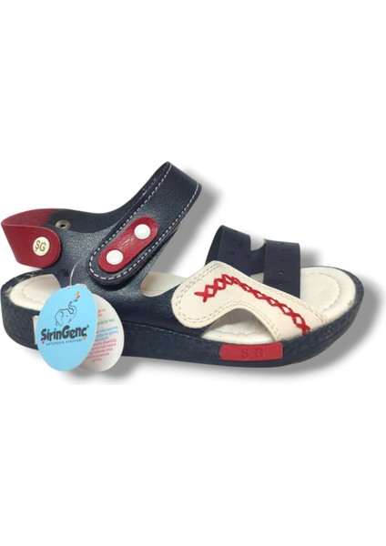 Şirinbebe 1561-20 Anatomik Dikiş Çirtli Erkek Çocuk Sandalet Lacivert BEYAZ26-30 fiyatları
