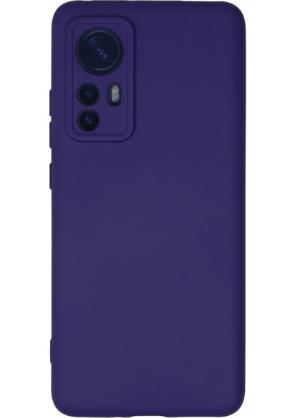 Xiaomi Mi 12 Kılıf Nano Içi Kadife Silikon - Mor Drstr