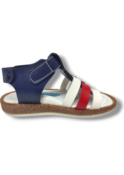 Şirinbebe 1580-20 3 Şerit Bağlama Erkek Çocuk Sandalet Lacivert Beyaz 21-25 modelleri