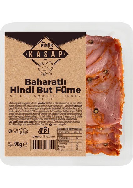Kasap Baharatlı Hindi But Füme 90 G
