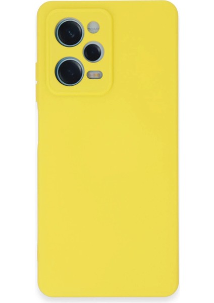 Xiaomi Redmi Note 12 Pro 5g Kılıf Nano Içi Kadife Silikon - Sarı Drstr