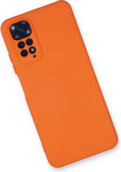 Xiaomi Redmi Note 11 Kılıf Nano Içi Kadife Silikon - Turuncu Drstr