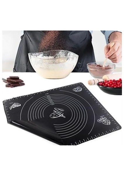 Silikon Çok Amaçlı Geniş Hamur Matı Hamur Açma Matı 40*50 cm modelleri