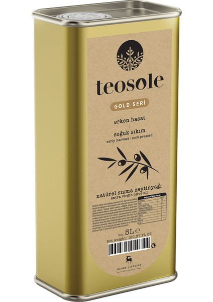 Teosole Naturel Sızma Zeytinyağı 5 L