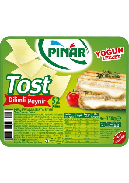 Dilimli Tost Peyniri 350 gr modelleri