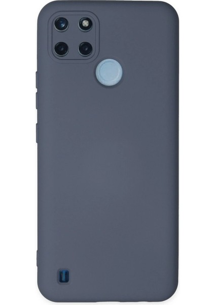 Realme C25Y Kılıf Nano Içi Kadife Silikon - Gri Drstr