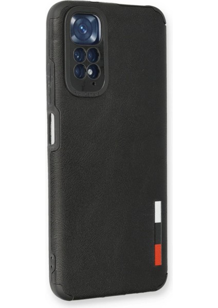Xiaomi Redmi Note 11 Kılıf Loop Deri Silikon - Siyah Drstr