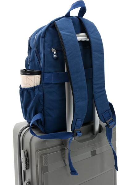 Sanmorris Unisex Suya Dayanıklı Kumaş Laptop Bölmeli Büyük Boy Okul ve Seyahat Sırt Çantası